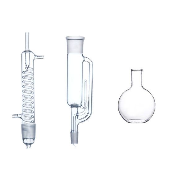 سوکسله آزمایشگاه مدل m 11 ظرفیت 250 میلی لیتر به همراه سیفون و بالن